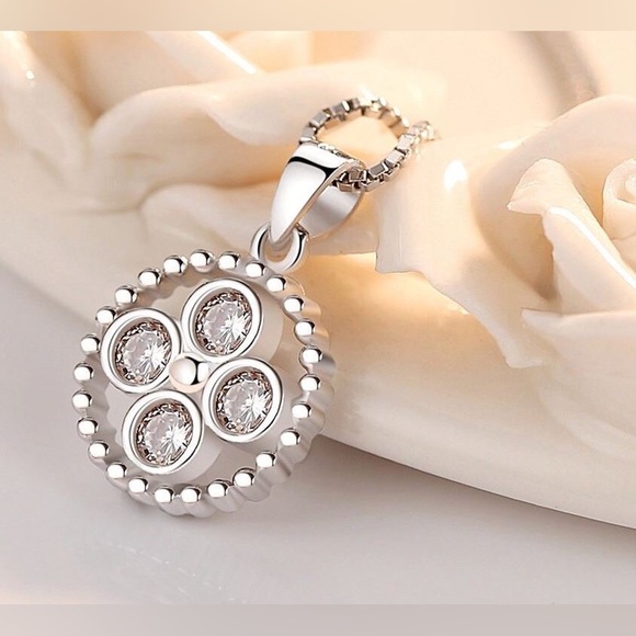 Four Stone Circle Necklace - Picture 3 of 3